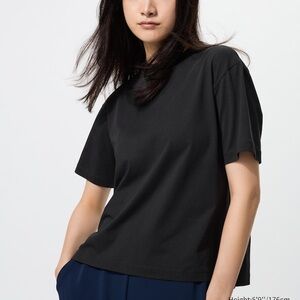 Uniqlo Airism Short Sleeve T-Shirt In Black
